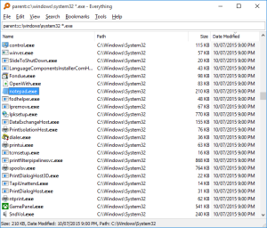 Everything Search Window